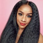 360 Kinky Straight Lace Front Wig With 180 Density